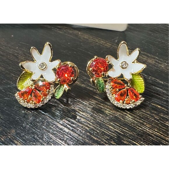 Kate Spade NEW earrings - Sweet Citrus Orange Cluster - Picture 5 of 10